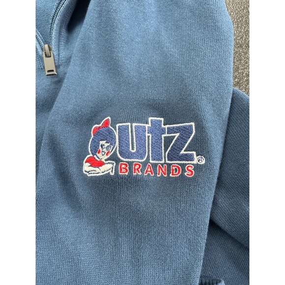 Mercer+Mettle Men's Blue Utz Brands Half Zip Cotton Pullover M - Picture 5 of 9